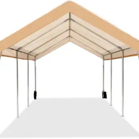 Sophia &amp; William Carport, Heavy Duty 10'x20' Car Canopy Tent,Portable Garage Shelter with 4 Reinforced Steel Cables, Galvanized