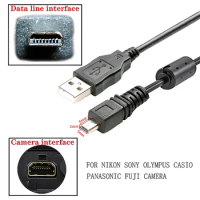 UC-E6 Digital Camera USB Data Cable Mini 8 Pin for Nikon CoolPix Fuji Panasonic Olympus Sony 1M 1.5M