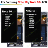 For Samsung Galaxy Note10 N970 LCD Display Screen Touch Panel Digitizer +Frame For Samsung note 10 Plus Note10+ N975 Note10 Pro