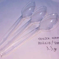 sendok Bening Plastik /Sendok Plastik / Sendok Makan Transparan