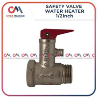 Safety Valve Water Heater Ariston Modena Klep Water One way Air Panas Tekanan 0.8 MPa drat 1/2 inch