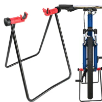 Bicycle Folding Floor Stand Mountain Bike Triangle Vertical Stand Aluminum Alloy Bike U-Shaped Parking Rack Hub Repair Bracket
