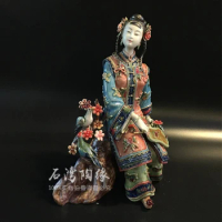 Gaya Cina Dekorasi Kerajinan Keramik Dekorasi Rumah Klasik Indah Wanita Patung Wanita Derek Seni Patung