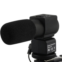 Stereo Condenser Cameras Microphone 3.5mm Plug Audio Recording MIC For Canon Sony Nikon DSLR DV Vlog Video Streaming Camcorder