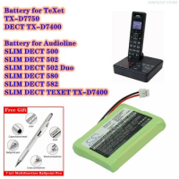 Cordless Phone Battery 2.4V/600mAh 5M702BMX for Audioline SLIM DECT 500,502,580,582,TeXet TX-D7750,DECT TX-D7400