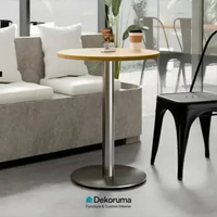 Dekoruma VALTRI Permukaan Meja Bulat 60CM / Top Table MDF Ruang Tamu / Papan Meja - Coklat Muda