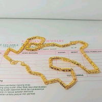 titanium Batang bambu Kalung lapis mas kadar rendah