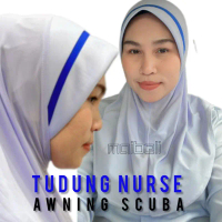 Tudung Nurse Awning Scuba Lining Dewasa | Medium & Large Size | Lycra Korea | Tudung Jururawat | Tud