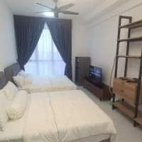 住宿 Sky Trees 4 Guests High Floor Smart TV Garden View A1801 武吉英达 新山