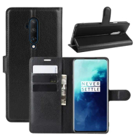 6.67inch Case for OnePlus 7T Pro Cover Wallet Card Stent Book Style Flip Leather Protect black One Plus 1+7T+ 7T+ T7+ OnePlus7T+