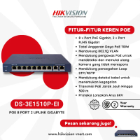 HIKVISION POE 8 PORT 2 UPLINK GIGABYTE