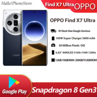 Original OPPO Find X7 Ultra 5G Snapdragon8 Gen3 6.82 3D AMOLED 5000Mah 100W Fast Charge 50MP Google Play NFC OTA Wifi7 FindX7U
