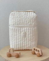 LZD ins New Mummy Bag Diaper Storage Bag Multi-Functional Quilting Hanging Bag out Baby Diapers Solid Color Storage Bag