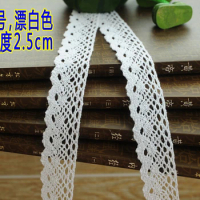 100% Cotton 7 Meters Free Shipment Lace Ribbon Sewing Tape White Lace Webbing Cluny Lace Trim