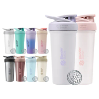 【Blender Bottle】Sleek款 不鏽鋼｜按壓式防漏搖搖杯 25oz/740ml(BlenderBottle/Strada/保溫杯/冰壩杯)