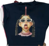 babytee crop top karakter bynutstore