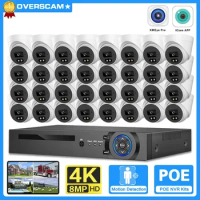 32CH 4K POE NVR Kit CCTV Camera Security System 8MP Outdoor Motion Detection Two Way Aduio Video Sur