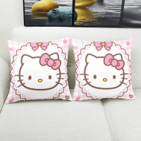 BZ- 1/2/1pcs Sanrio Themed Printed Pillowcase Featuring Adorable Hello Kitty. Single-sided 2D Printe