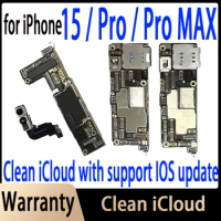 Motherboard For iPhone 15 Pro Max Mainboard Face ID Unlocked Logic Board Clean iCloud Support Update for iPhone 15 Pro max