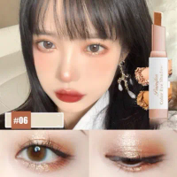 懶人雙色漸變防水不飛粉眼影棒(06玫瑰金)