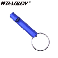 5Pcs/lot Mini Aluminum Alloy Whistle Keyring Keychain For Outdoor Emergency Survival Safety Sport Camping Hunting Random Color