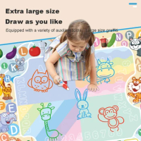 Magic Absorbent Pad Colorful Graffiti Reusable Magic Pen Water Absorbing Painting mat educational toy children's water canvas