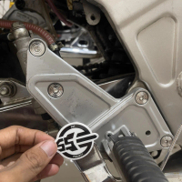 Baut L footstep postep depan ninja custom bubut stainless handmade