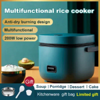 1-2 People Electric Rice Cooker Mini Rice Cooker Multi-function Non-Stick Household Small Electric Cooking Machine Make Porridge