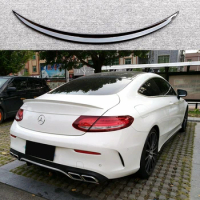 For Mercedes-Benz C Class W205 E43 C63 COUPE C200 C300 2-Doors Car Rear trunk Roof Spoiler wing Glossy Black Car Accessories