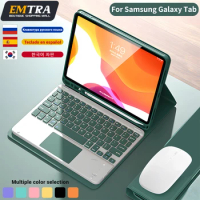 EMTRA For Samsung Galaxy Tab Keyboard Case For A8 10.5 S6 Lite 10.4 S7 S8 11in S7 Plus S7 FE S8 Plus 12.4 inch Case Tablet Cover