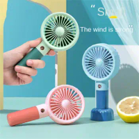 Rainbow Small Fan New USB Rechargeable Lithium Battery Color Contrast Mini Summer Handheld Fans Strong Wind Cooling Appliances