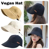 Summer Sun Hat Sunscreen UV Protection Hat Portable Foldable Fisherman Cap Wide-brimmed Beach Hat Female Outdoor Sun Visor Cap