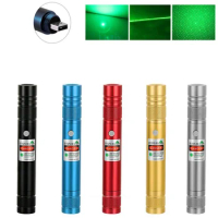 High Power Green Laser pointer USB Rechargeable Built-in battery Laser Sight 10000m 5mw Adjustable Focus Lazer laser Pen pointer