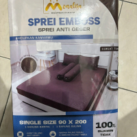 Sprei Kasur Emboss Ukuran 90 x 200cm Monalisa / Sprei Anti Geser / Kos Kosan Rumah Kamar Tangga