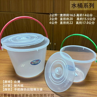 台灣製 透明 塑膠豆花桶 2公升 3公升 4公升 附蓋子 水桶 桶子 愛玉仙草 2L 3L 4L