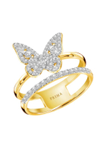 แหวนผู้หญิงประดับเพชร18K Butterfly Collection 105R5198-01 สีทอง
