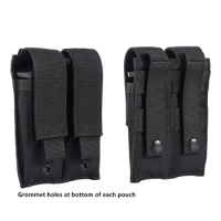 New Molle Double Pistol Mag Pouch Single Double Stack Magazine for 9mm/.40 Calibers Gl 17 S&amp;W M&amp;P Sig 226 / 229 1911