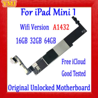 Clean ICloud Motherboard A1432 Wifi and A1454/A1455 3G Version For iPad Mini 1 Mainboard Original Unlock Logic Board 16G/32G/64G