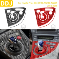 For Toyota Prius 3th 2010 2011 2012 2013 2014 2015 Accessories Carbon Fiber Gear Shifter Box Panel Sticker Trim Interior Car