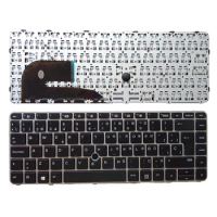 Spanish Keyboard for HP EliteBook 745 G3 745 G4 840 G3 840 G4 848 G4 Notebook No-Backlight No Point Silver Frame