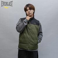 【滿千折百】EVERLAST 背心 深綠黑 鋪棉 保暖 立領背心 男 4051165220