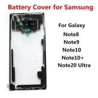 Note9 Note10 Transparent Back Cover For Samsung Galaxy Note 8 9 10 Plus 20 Ultra Housing Battery Door Repair Replace Rear Case