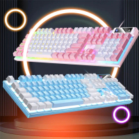 K500 Luminous Backlit Mechanical Gaming Keyboard Wired Keyboard RGB Light Suspended Keycap Ergonomic