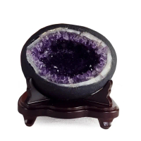 【開運方程式】紫晶洞l豔紫紫水晶洞異象瑪瑙錢袋子AGU659(2.2kg烏拉圭錢袋子)