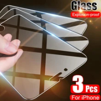 3PCS Full Cover กระจกนิรภัยสำหรับ iPhone 12กระจกนิรภัยหน้าจอ Protector สำหรับ iPhone 11 Pro Max XR XS X 8 7 6 6S Plus SE 2020 5 5S