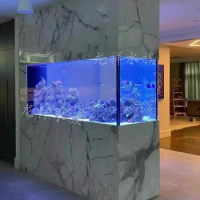 Room Large Aquarium Super White Glass Subareas Screens Lazy Ecological Change Water Golden Dragon Bottom Filter Fish Tank