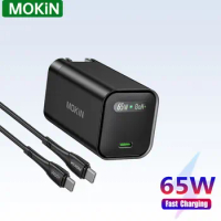 MOKiN 65W GaN USB C Charger PD Fast Charging Block Foldable Plug For MacBook Air iPad Pro iPhone 15 14 13 12 Pro/Plus/Pro Max