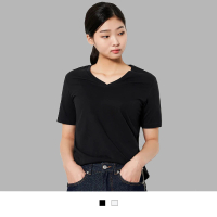 【男人幫】T1699台灣製造純棉素色下擺開岔V領短袖T恤(T1699)