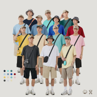 เสื้อยืดแขนสั้นผ้าฝ้ายแท้สำหรับผู้ชาย Yizhi เสื้อผ้าฤดูร้อนสำหรับผู้ชาย ขายส่ง สีพื้น เสื้อชั้นในสำห