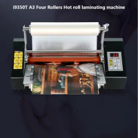 A3 /33cm Hot roll laminating machine i9350T Four Rollers Laminator Multi-function Film laminator ATT